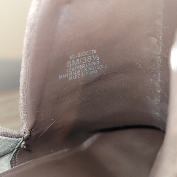 Vince Camuto Women's Suede Ankle Boots - Chocolate Brown - Picture 8 of 9